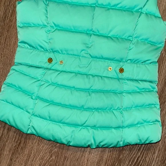 Lilly Pulitzer Teal Puffer Vest - Picture 4 of 7